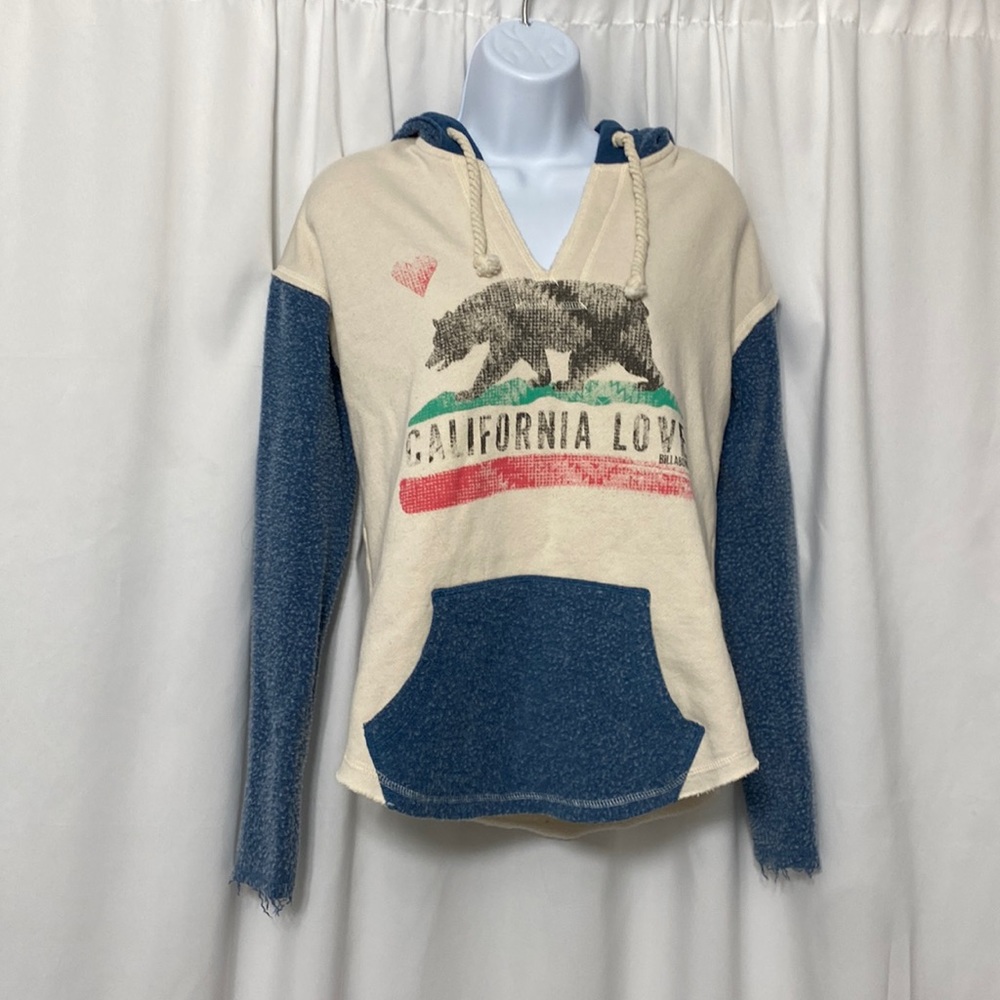 Billabong Cream and Blue 'California Love' Pullover Hoodie